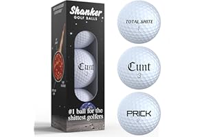 Shanker Golf Balls - Rude Branded Horrible Balls - Funny Joke Gift for Golfers (Sleeve of 3, Novelty, Playing Quality) - 2nd Edition