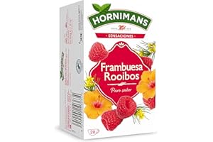 Hornimans Infusión de Frambuesa Rooibos 100% Natural | 20 bolsitas | Sin Teína