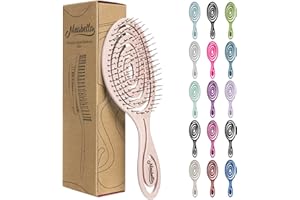 Ninabella Detangling Hair Brush for Women & Men - Does not Pull, Removes Tangles, Brushes for Straight, Curly & Wet Hair - Detangle Brush - Unique Spiral Hairbrush, Rose Gold