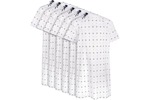 Utopia Care Lot de 6 robes d'hôpital en mélange de coton pour tailles allant jusqu'à 2XL - Bleu - Large