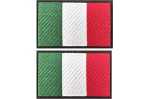 AXEN Italy Flag Patch, Embroidered Italian Flag Tactical Patches Hook and Loop Applique for Military Uniform Tactical Bag Jacket Jeans Hat
