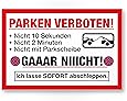 Scheiße Geparkt Halteverbot Schild 300x200 Mm - Alu-Verbund 3mm Für Rettungsweg & Parkverbot Verbotsschild Verkehr