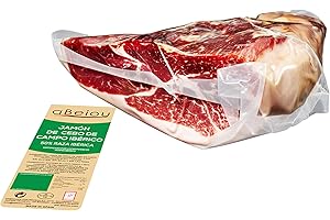 aBeiou. 1KG. Jambon ibérique de campagne désossé. Nourri en Pâturages. Affiné +30 mois à Guijuelo Espagne. Certificat de garantie Hycer. Pata negra. Jamon iberico cebo de campo désossé.