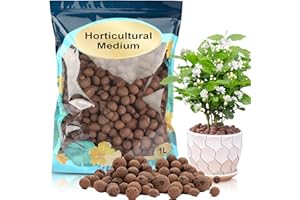GOTVUGE Galets d'argile Leca pour plantes, boules d'argile pour culture hydroponique, terrarium, plantes en pot, légères et drainantes (1 l)