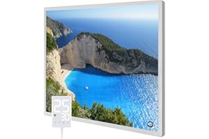 Hocosyme Infrarotheizung Bild 300W, Temperatura Massima può Taggiungere i 120 gradi Celsius entro 3 Minuti - con Termostato Touch - 10 Anni di Garanzia - Certificazione TÜV - Costa