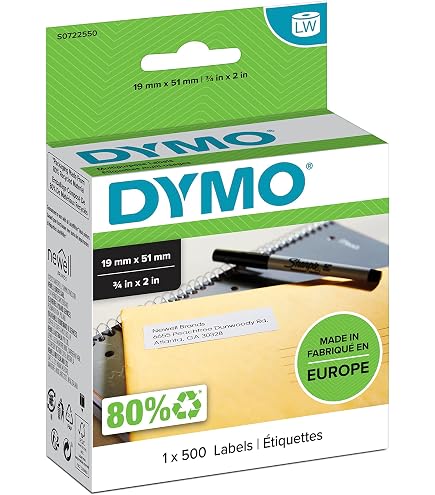 Lot 2 Rouleaux Étiquettes Compatibles 11351 - 11 × 54 Mm, 1500 Étiquettes/Rouleau, Pour Dymo LabelWriter & Seiko SLP