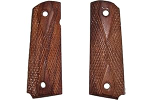 Warreplica WWII US M1911 / 1911 .45 Pistolengriffe aus Holz – Historische militärische Reproduktionsgriffplatten – Klassischer Walnussholzersatz für Colt 1911 Government & Commander Modelle