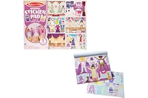 Melissa & Doug Libro Adesivi Attacca e Stacca - Album Stickers Riutilizzabili Vesiti, Moda, Travestimenti, Giochi Creativi da Viaggio, Regalo per Bambini e Bambine, 3+ Anni