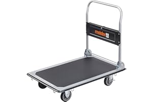 Meister 8985540 Wózek Platformowy, Czarny