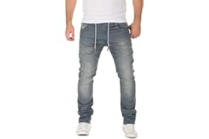 WOTEGA Noah - Jeans da Uomo - Tuta in Denim - Jeans da Jogging da Uomo Slim