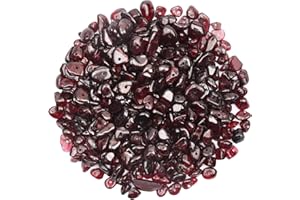 PRETTME 500 Stück Edelsteinperlen Granat Perlen zum Auffädeln Kristall Perlen 5-8 mm Unregelmäßige Gebohrt Edelstein Perlen zum Basteln Natur Steinperlen für DIY Armbänder Ketten Ohrringe Schmuck