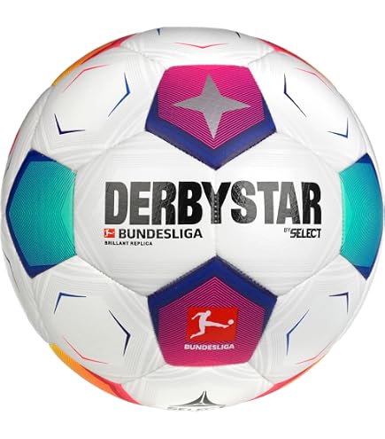 Pallone Da Allenamento Derbystar Admiral Bundesliga Brillant TT V25 - FIFA Tested - Taglia 5 - Bianco/Nero - 100% PU