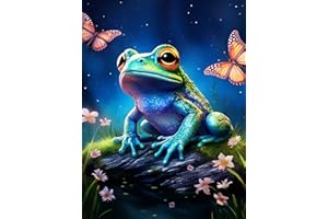 Bimkole Diamond Painting 5D DIY Diamant Peinture Planète Grenouille Bricolage Plein Forage Cristal Strass Peinture Décor à La Maison, 30 * 40 cm(f5-131)