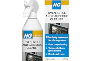 HG Spray detergente per forno, griglia e barbecue, rimuove velocemente i cibi cotti e il grasso bruciato, per cucina ed esterni (500 ml) — 138050106