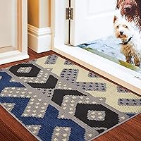 Color&Geometry Fußmatte innen 50x80 cm, rutschfeste Schmutzfangmatte Waschbar Türmatte Eingangsteppich für…