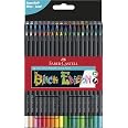 Faber-Castell Buntstifte Blackwood 36er + Sparkle Pastell 12er – Metalletuis, Supersoft-Minen | Nachhaltiges Holz