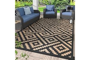 HGTRH Alfombra Exterior Terraza Impermeable Lavable, Alfombra PVC Polipropileno Exterior con Agujeros De FijacióN, Muy Resistente Alfombra Paja De Plastico Suelo Exterior Plipropileno Trenzado