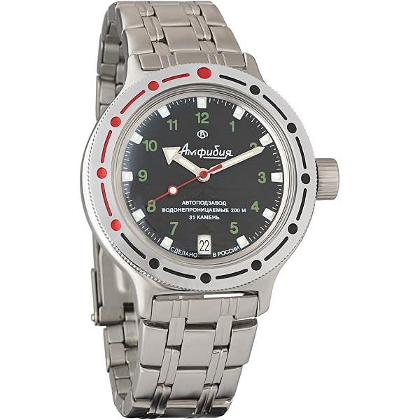VOSTOK Komandirskie 2416/020708 - Orologio Meccanico Automatico Russo, 200m Impermeabile, Acciaio