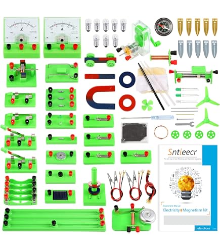 DollaTek Set di equipaggiamento per esperimenti di fisica set completo di scuola elementare ingresso scienza esperimento semplice circuito di educazione scientifica
