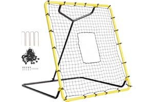 ‎VEVOR VEVOR Baseball- und Softball-Rebounder-Netz, 4 x 4,5 Fuß PitchBack-Baseballnest für Pitching- und Fielding-Training, Pitch Return Trainer Rebound-Netz mit Pitching-Ziel, 4 einstellbare Winkel