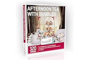 Buyagift Afternoon Tea with Bubbles Gift Experiences Gift Box for 2-320 Traditional Afternoon Tea Experiences with Fizz Across the UK