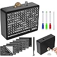 Wooden Money Saving Box with 8 Saving Targets and 4 Marker Pens, Piggy Bank for Adults and Kids, Cash Vault Savings Box with Counter, Reusable Cash Coin Retro Deposit Jar- Ideal Gift for All Ages