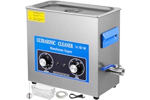 VEVOR Limpiador Ultrasónico, 6.5L Limpiador Ultrasónico Profesional, 180W con Calentador y Temporizador, Máquina de Limpieza Ultrasónica, Adecuado para Limpieza profunda de Joyas, Relojes y Gafas
