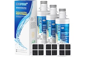 ICEPURE LT1000P Kühlschrank Wasserfilter und Luftfilter kompatibel mit LG LT1000P, LT1000PC, MDJ64844601, Kenmore 46-9980, 9980, ADQ74793501, ADQ74793502 und LT120F Combo weiß,3 Stück