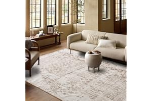 PONY DANCE Nadający się do prania dywan do salonu, boho, 160 x 230 cm, cienki i puszysty dywan z krótkim włosiem, antypoślizgowy, do sypialni/jadalni, pustynny brąz