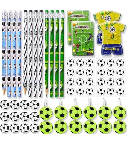 Caelura 12er Set Fußball Bleistifte - HB Stifte Mit Radiergummi Für Kinder
