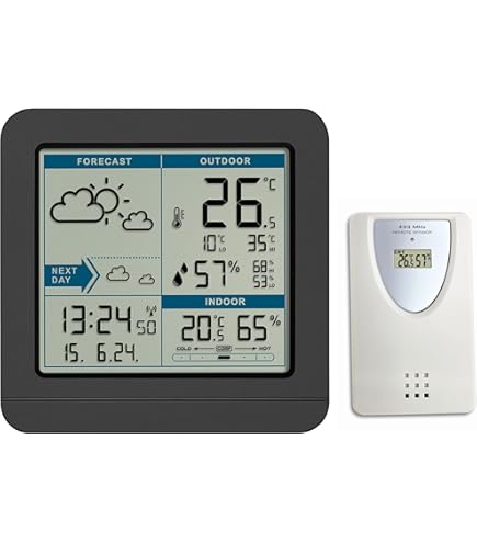 Station météo radiopilotée numérique TFA Dostmann 35.1133.01 noir Y860431