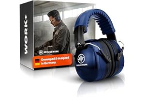 Schallwerk ® Work+ auriculares aislantes ruido – orejeras de tamaño ajustable – amortigua el ruido y protege el oído – ideal en el trabajo – protección auditiva laboral (Navy Blue)