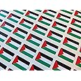 Pack of 64 Small Mini 20x12mm Palestine Palestinian Country Flag Stickers Sticky Labels
