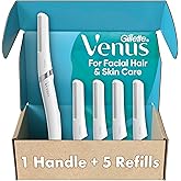 Gillette Venus Dermaplaning Alet Seti, 5 Bı&ccedil;ak Yedekleri, Kadınlar i&ccedil;in Peeling Y&uuml;z Jiletleri, Kaş Jileti, Kadınlar i&ccedil;in Y&uuml;z 