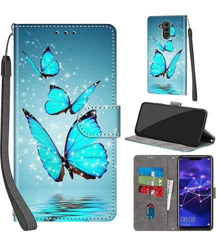 Handyhülle Für Huawei Mate 20 Lite / Maimang 7 - Magnetische Flip Hülle Mit Standfunktion & 3 Kartenfächern