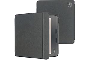 Caweet Étui pour Tolino Vision Colour 2024 et Kobo Libra Colour (Modèle: N428), Couverture Ultra Mince avec Auto Sleep/Wake, Noir