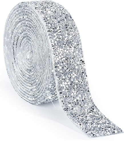 Nastro Strass Autoadesivo - 7 Metri, Cristalli Bianchi, Per Decorare Auto, Telefoni, Craft - Foto 3