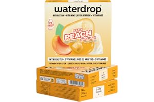 waterdrop MICRODRINK Persikoiste, 36 iste-droppsbitar, sockerfria dryckesbitar, kalorifattigt, värdefulla vitaminer, svart te
