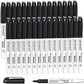 Shuttle Art 30 Permanent Markers Black, Fine Tip Marker | Black Markers, Fine Permanent Marker on Plastic, Wood, Stone, Metal