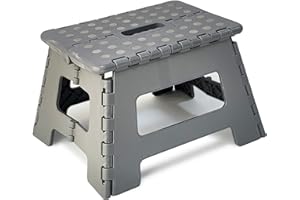 NAWA HOME & WORK Taburete Multiuso Plegable con Asa, 22 cm de Altura (Gris)