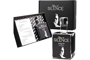 ‎GLORY OF SILENCE GIN Geschenkset Glory of Silence Black Gin | Schwarzer Gin (0,5 l) edel verpackt in der Geschenkbox mit Rezeptkarte