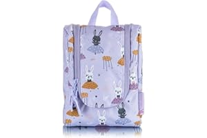 TA Trend Atelier Borsa da Toilette Bambini Sostenibile - Senza PFC - Borsa da Bagno/Beauty Case per Bambini da Appendere