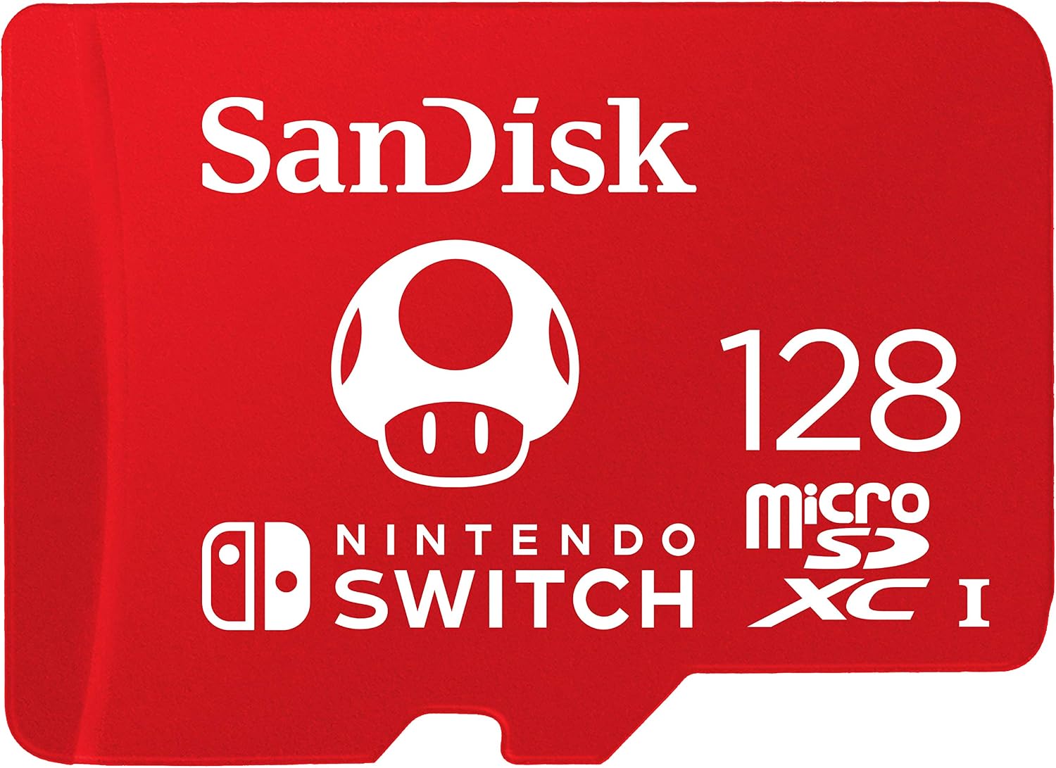SanDisk SDSQXAO-128G-GNCZN, Carte microSDXC UHS-I pour Nintendo Switch 128 Go - Produit sous licence Nintendo, Rouge