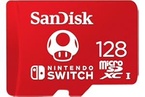 SanDisk 128 Go microSDXC Carte pour Nintendo Switch, Produit sous licence Nintendo, jusqu'à 100 MB/s UHS-I Class 10 U3