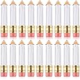 MAKINGTEC Empty Lip Gloss Tube Containers, 5ml/0.17oz Cute Mini Pencil Shaped Refillable Clear Lip Balm Bottles Makeup, with Brush Tip Applicator for Women Girl DIY