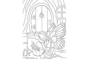 Darice Embossing Folder Fairy Door 4.25X5.75, Clear/White, 4.25 x 5.75-Inch