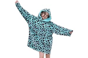 A2Z 4 Kids Girls Boys Oversized Hoodie ANIMAL Snuggle Blanket Super Soft Warm Fleece Kangaroo Pocket