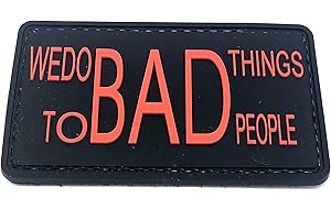 Patch Nation We Do Bad Things to Bad People Rot PVC Airsoft Paintball Klett Moral Flicken