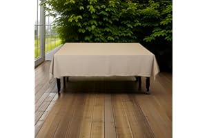 Vico Casa® Tovaglia antimacchia 140x180cm per tavolo cucina, salotto/Copritavolo resistente alle macchie, in poliestere (Tortora)