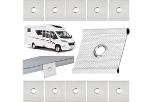 DONGZQAN Lot de 12 crochets passepoilés pour rail de passepoil - Crochets pour rail de passepoil - Accessoires de rail de passepoil - Pour voile d'ombrage et caravane